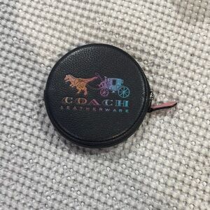 Coach Black Leather Coin Purse